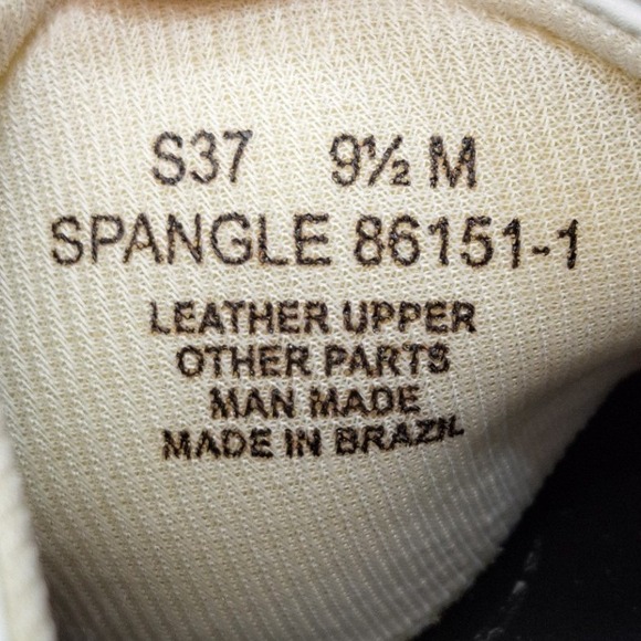 Naturalizer Spangle White Black Leather Square Toe Block Heel Slide Sandals 9.5M - Picture 7 of 7